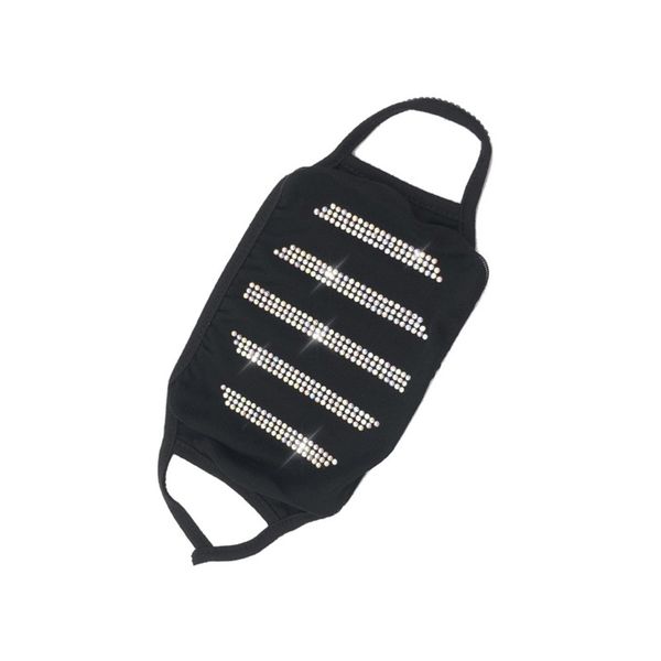 

jewlery rhinestone trendy for women bling face party mask fashion protective pm2.5 dustproof washable reuse ma