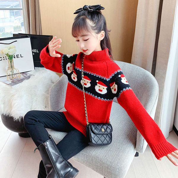 

2020 new wtern sle girls' sweater winter thickened children's little girl's annual wear t-shirt kcqq, Blue