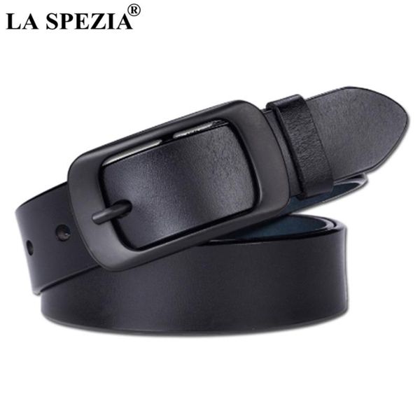 

la spezia belt black women pin buckle leather belt female genuine leather cowhide ladies casual cool while red, Black;brown