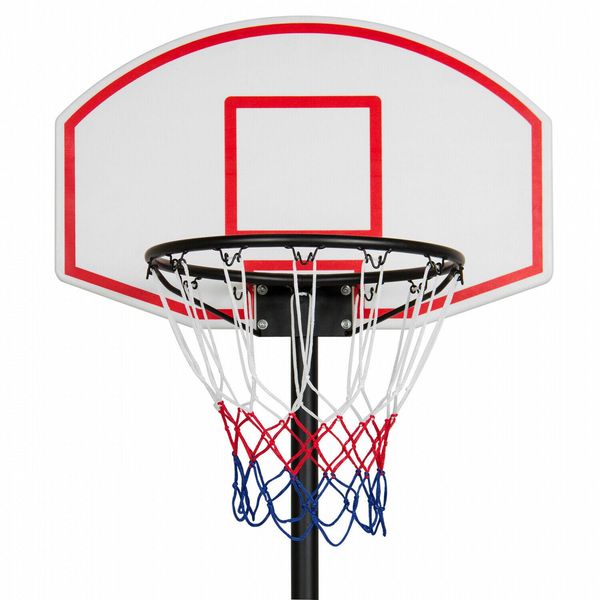 

portable adjustable basketball system hoop backboard yard outdoor kids sports