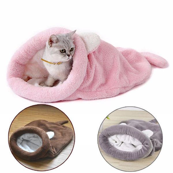 

cat beds & furniture pet sleeping bag bed small dogs kennel puppy cave warm nest house