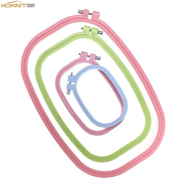 

koknit candy color diy embroidery hoop cross stitch craft tool handhold square shape plastic frame sewing accessories diy tools1, Black
