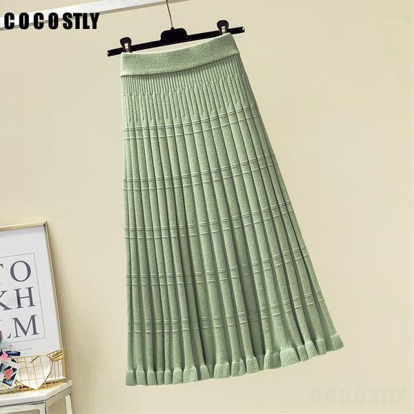 

winter skirts womens solid plaid vintage casual sweater knitted skirt for woman elastic retro high waist skirt faldas mujer1, Black