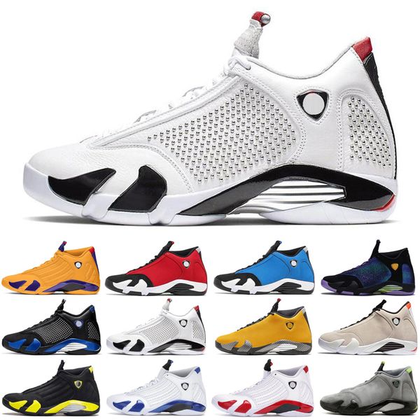 

jumpman 14 14s men basketball shoes university gold gym blue varsity royal indiglo athletic mens trainers sports sneakers, White;red