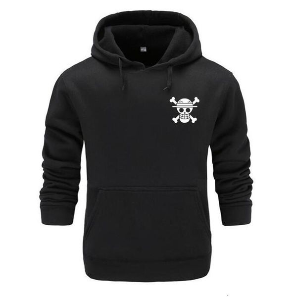 

one piece luffy мультфильм печати толстовки толстовки 2020 осень зима людей толстовки с крышкой аниме хараджуке мужская толстовка, Black