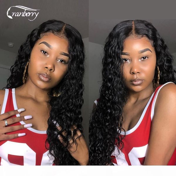 

brazilian remy curly 13*4 lace front human hair wigs bleached knots deep parting wig pre plucked with baby hair for women, Black;brown