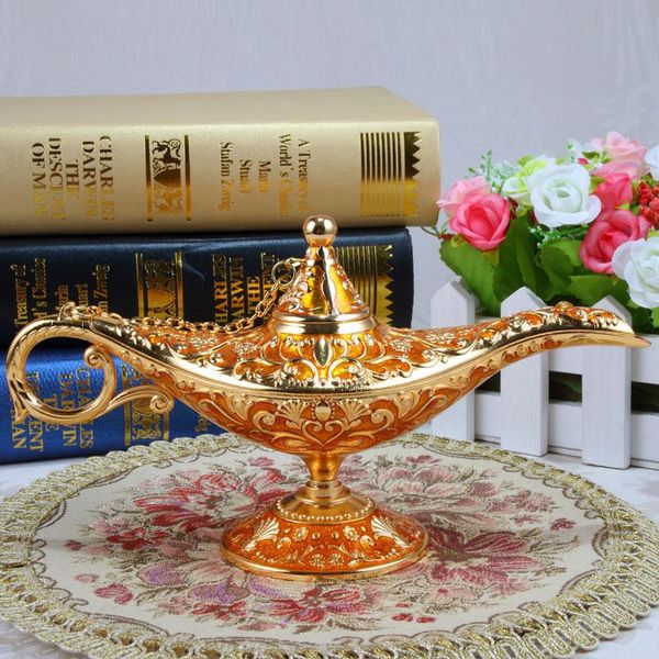 

size xl aladdin lamp vintage home decoration metal art craft antique ornaments birthday gift deskhome collection