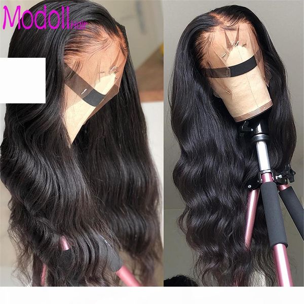 

body wave 13x4 lace front human hair wigs brazilian lace frontal wig bob 150 desnity fake scalp glueless full swiss modoll wig, Black;brown