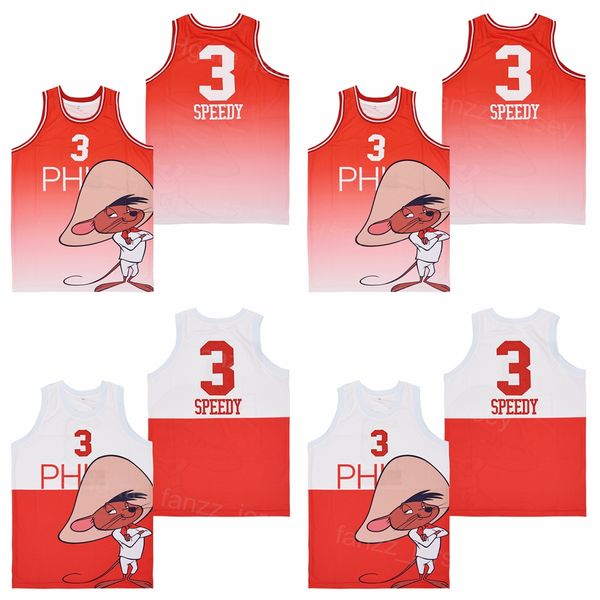 

men 3 speedy basketball jersey sewing white red color for sport fans breathable pure cotton embroidery and stitched excellent quality univer, Black