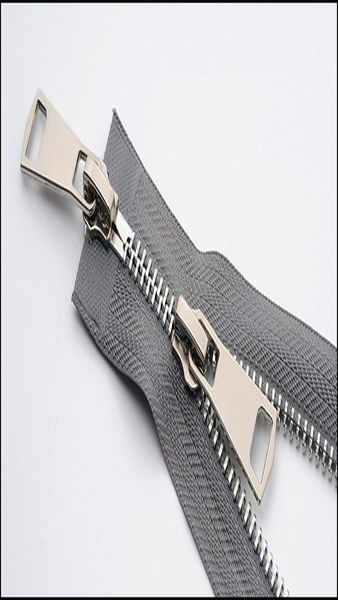 

5120см благородные двойные слайдеры металлические молнии diy вниз куртки пальто двойной открытый конец длинной молнии аксессуары для одежды