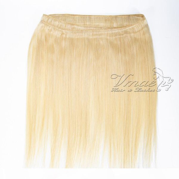 

vmae russian human hair weft extensions straight #613 blonde 3 pcs lot 100% unprocessed virgin remy hair natural soft weave bundles, Black