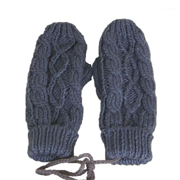 

fashion women girls knitted wool hand wrist warmer fingerless winter gloves drop shipping1, Blue;gray