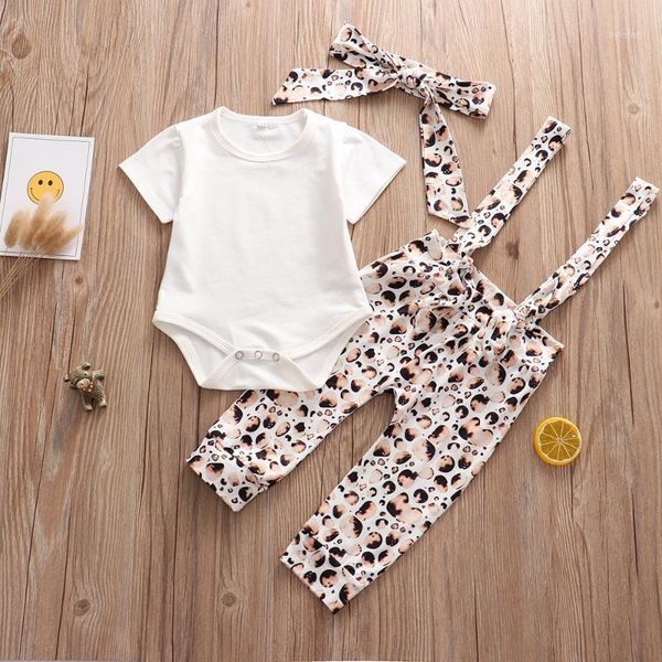 

clothing sets born baby cute infant girls clothes set short sleeve romper pants headband 3pcs toddler girl outfit summer1, White