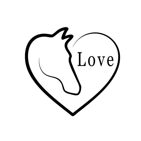 

12.9cm*12.1cm love horse fashion car-styling decor vinyl car sticker s4-0678