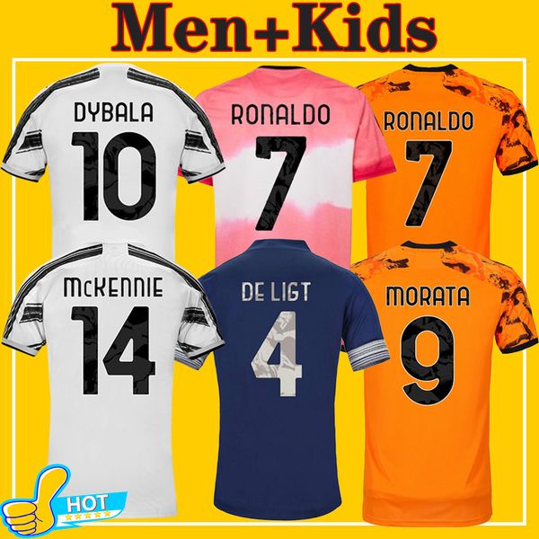 

2021 Soccer Jersey ARTHUR DE LIGT MORATA McKENNIE CHIESA TOP Quality 20 21 Football Shirt Men + Kids Kit, Black;yellow
