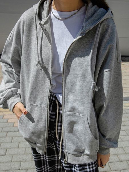 

dazy drop shoulder drawstring zipper thermal hoodie y05b#, White;black