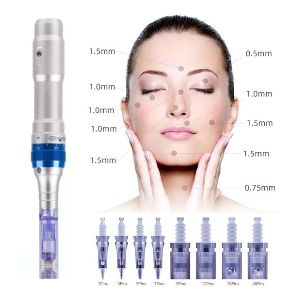 

drpen a6 derma pen micro needle microneedling system derma stamp mts permanent make up tool anti wrinkle needling therapy perfec
