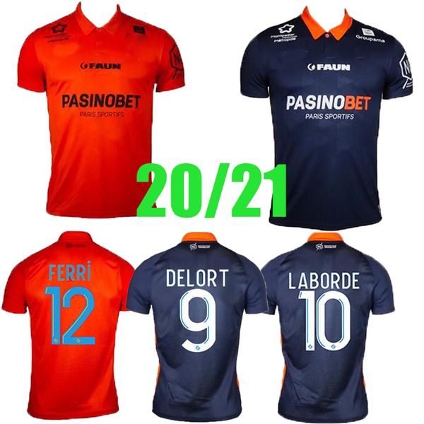 

новейшие 2020 2021 монпелье хск футбол джетки laborde delort maillot de foot savanier movididi mollet congres men футбольные футболки унифор, Black