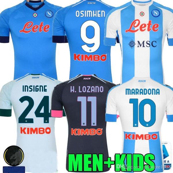

20 21 napoli soccer jersey special maradona naples football shirt 2020 2021 koulibaly camiseta de fútbol insigne maillots h.lozano men kids, Black;yellow