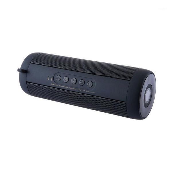 

t2 bluetooth speaker waterproof portable outdoor wireless mini column box speaker support tf card fm stereo hi-fi boxes(black)1