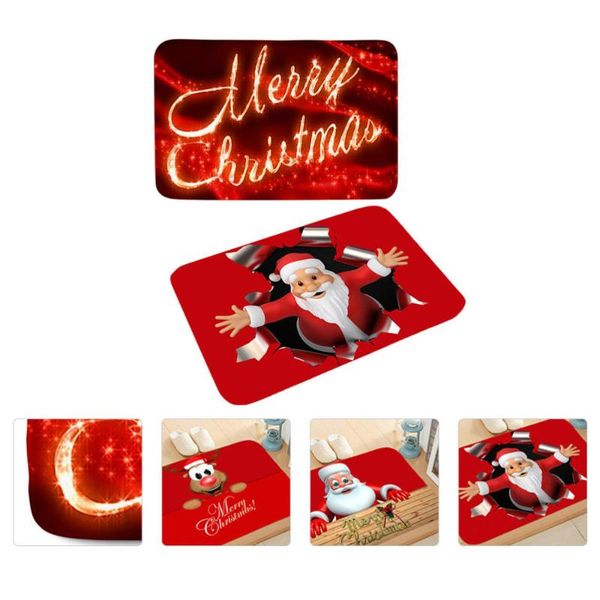 

christmas decorations 2pcs absorbent mats bathroom floor for home el xmas