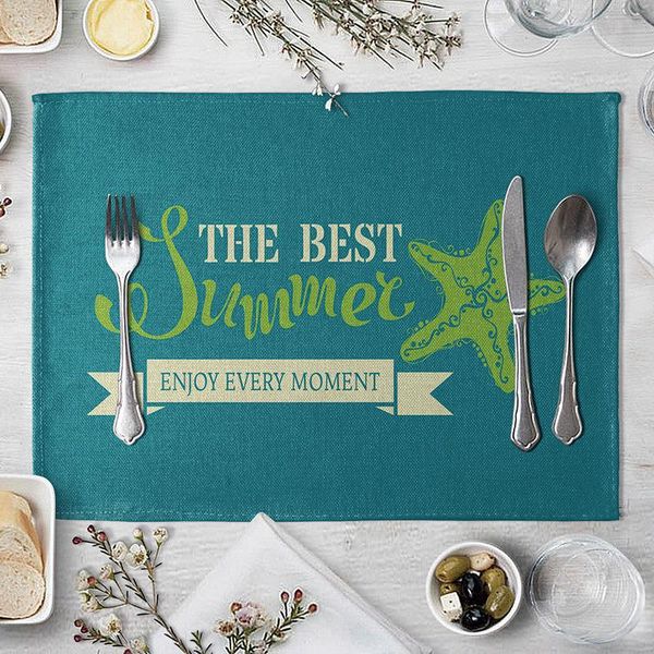 

кухня placemat летний пляж праздник tropieal paradise печатные хлопковые льняные принадлежности для мужчин женщины кухня placemat h bbypel