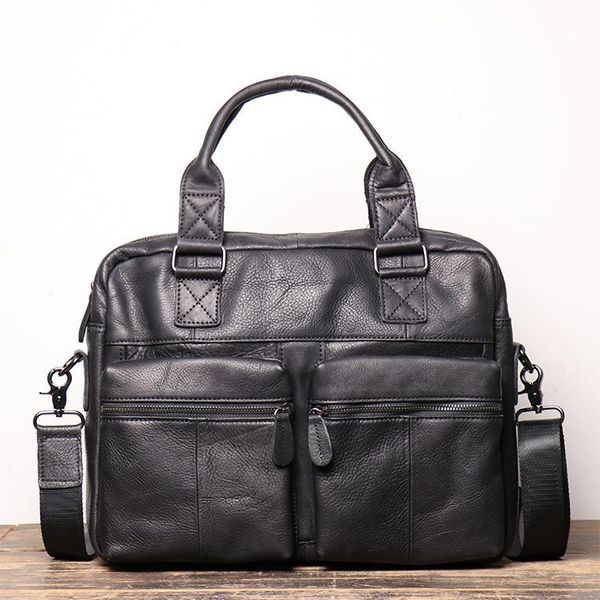 

men's genuine leather large portable briefcase female nubuck leather shoulder diagonal bag 14 inch business computer bag ld897