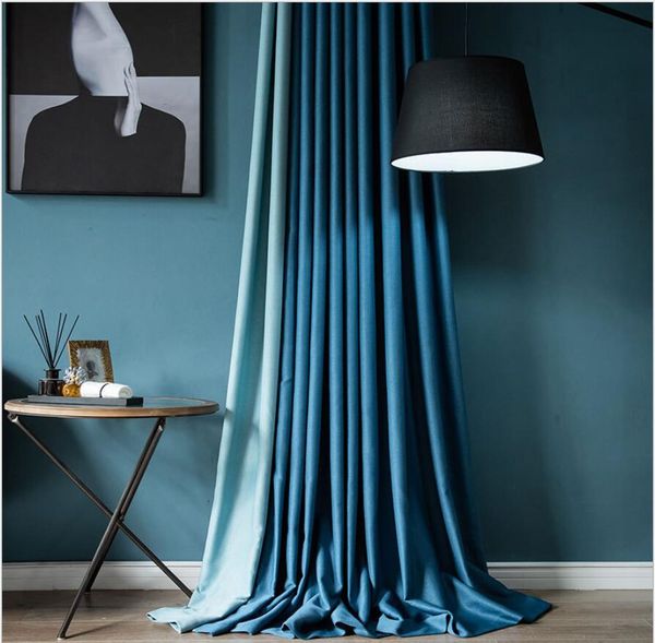 Inverno Nova Curtain Tecido Nórdico Luz Luxo Peixe Padrão de Osso Cor Correspondência Quarto Quarto Sala de Estar Sombreamento Cortinas podem ser personalizados