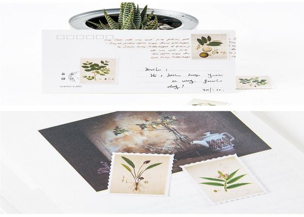 

45 шт. коробка старинные растения штамп мини бумаги стикер украшения diy дневник скрапбукинг уплотнительная наклейка kawaii канцелярские тов