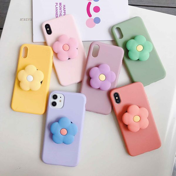 

милый цветок мультфильм мягкий корпус для телефона для телефона для iphone x xr xs 11 pro max 6 7 8 плюс держатель задняя крышка для iphone