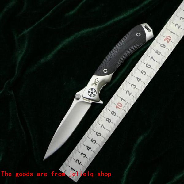 

blade 9cr18mov knife small pocket browning folding 58-59hrc wooden handle handle tactical hunting survival practical tool series e6ya4 qynf