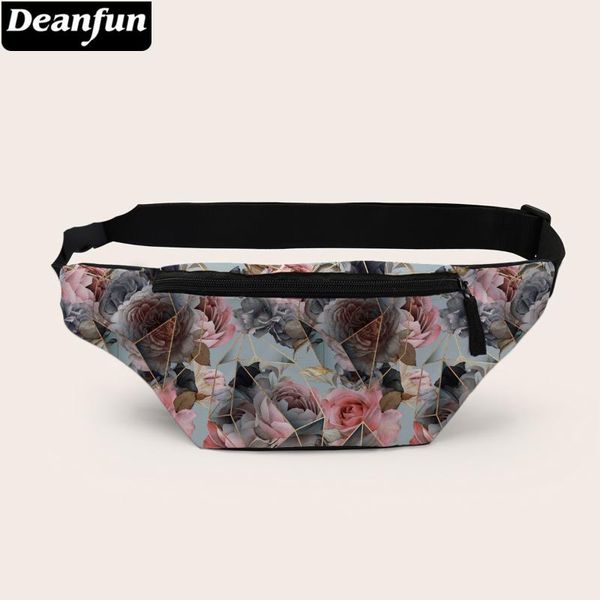 

deanfun hip bags polyester material waist bag soft elegant flowered fanny pack for women d18070