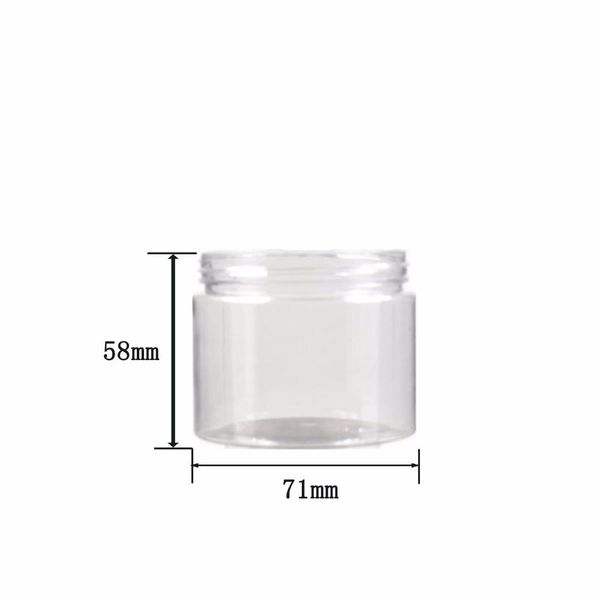 

12 шт. / лот 150 мл прозрачный круглый круглый банку для питомцев контейнер с прозрачными / белыми пластиковыми крышками для косметики, еды