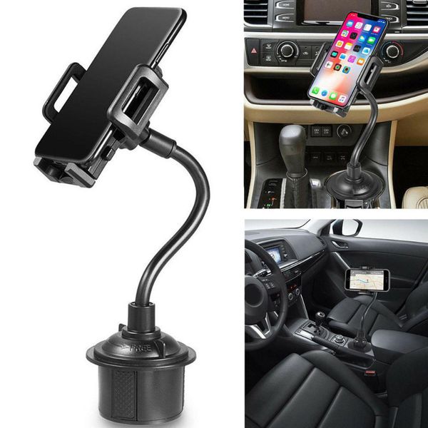 

2021 universal car mount cup phone holder gooseneck 360 curved lazy cellphone stand
