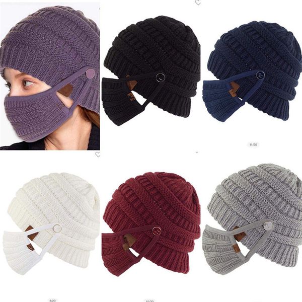 

knit winter wool hat brands beanies and face mask 2 piece set knitted crochet slouchy skull caps with masks button ski hats f120403, Yellow