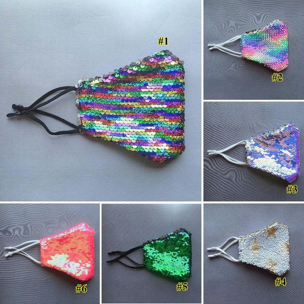

bling fashion bling sequin protective mask washable elastic windproof reuse dustproof dwd599 mask earloop mouth face wpfts