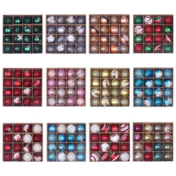 

16pcs 6cm christmas balls shatterproof hanging xmas tree ornaments wedding party q6pe1