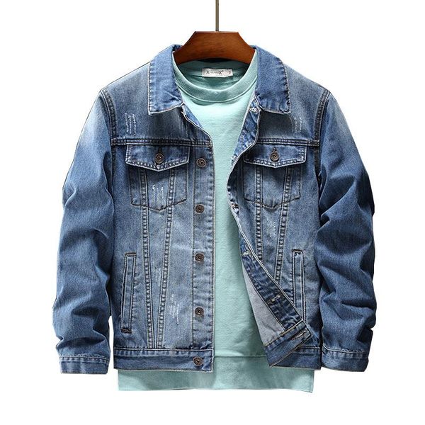 

2020 europe and us tide brand embroidery denim jacket men's japanese youth large size hip hop fashion vintage jacket, Black;brown