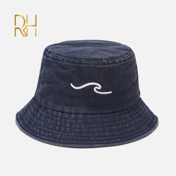 

creative embroidery bucket hat weav captravel folding basin fishing hat men summer caps panama bucket rh1, Blue;gray