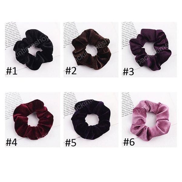 

scrunchies women's velvet 50pcs tie accessories girl ponytail holder scrunchy bands velour hair loop pleuche h