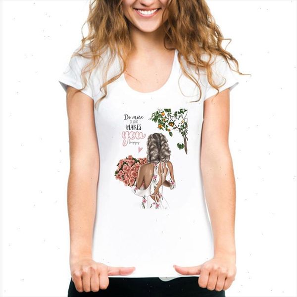 

new arrival women girls t shirt casual cartoon printed tee fashion shirt femme plus size cute streetwear loose white clothe