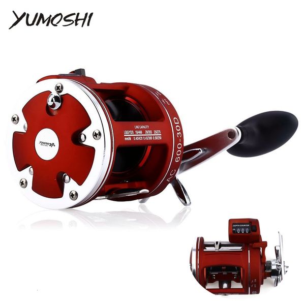 

yumoshi 12bb highspeed fishing reel acl 30/50d 3.8:1/5.2:1 electric depth counting left /right hand multiplier body cast drum