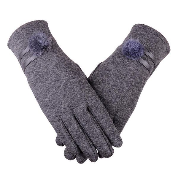 

new fall/winter women' gloves without down cashmere touch screen outdoor riding ball warm gloves, Blue;gray