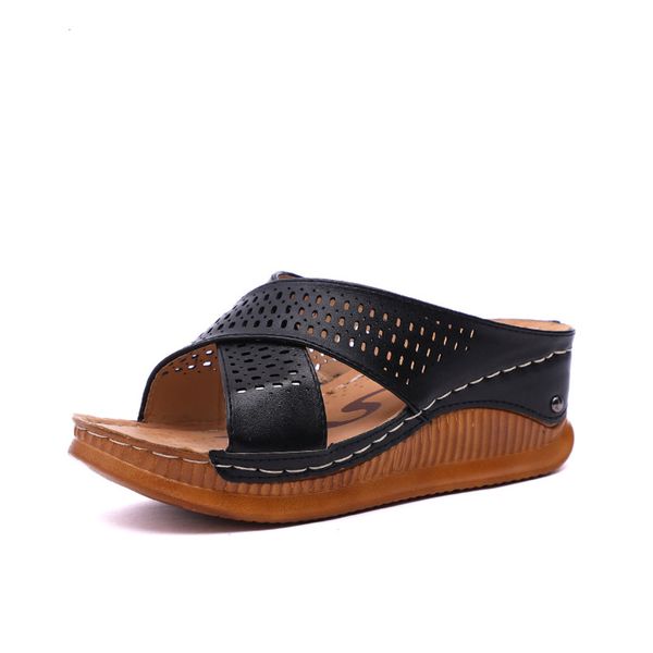 

summer sandal with open toe, Black