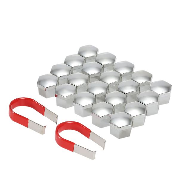 

universal 17mm car wheel chrome plastic nut cover bolt cap