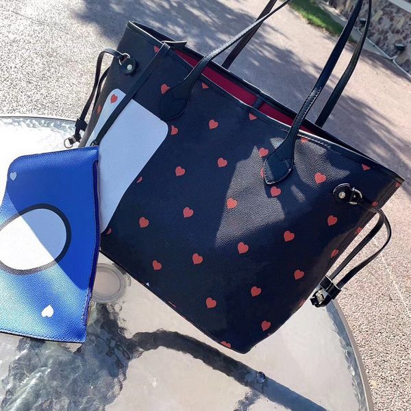 

Fashion womens totes bags classic letter playing card design lady bag outdoor leisure high quality handbag purse with serial code