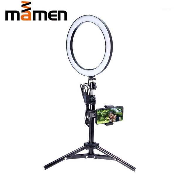 

flash heads mamen 6/8/10 inch usb ring light dimmable beauty with tripod for room makeup youtube/douyin video fill lighting1