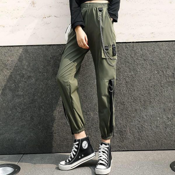 

korean clothes baggy trousers winter cargo pants women high wasit plus size sweatpants harajuku pants jogger mujer pantalones1, Black;white