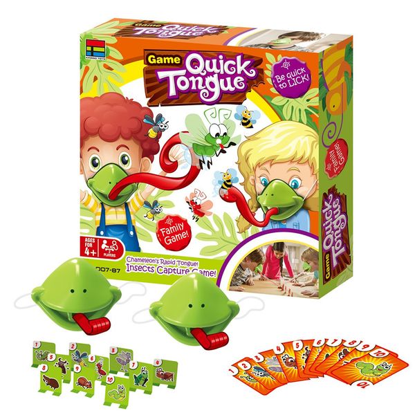 

лягушка быстрый язык насекомых захватывает игру детская доска игры игрушечная ящерица маска родитель-ребенок взаимодействие игрушки детские