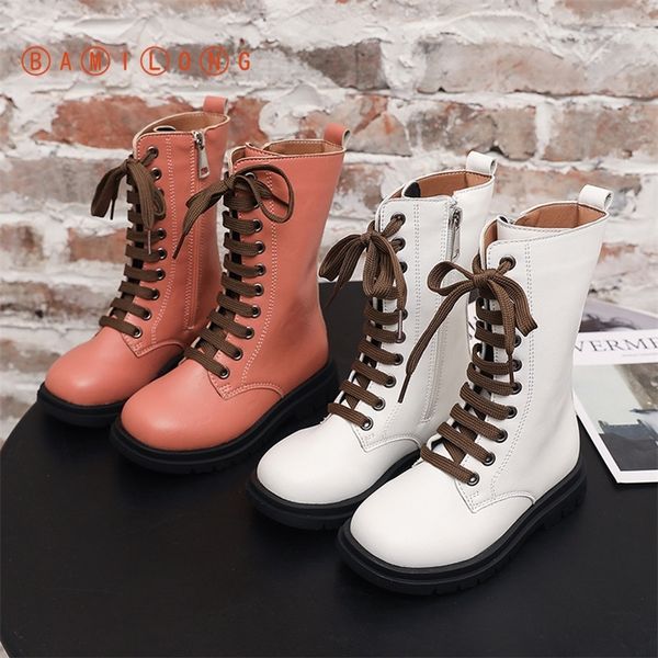 

bamilong girls boots новые осенние детские кожаные обувь мальчики мартин сапоги нескользящие водонепроницаемые детские моды сапоги y323 2012, Black;grey